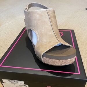 Corkys Taupe Smooth wedge